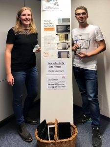 Die Organisation der Sammelaktion "Handy" wurde von Lea Wilbs und Niklas Rieger übernommen.