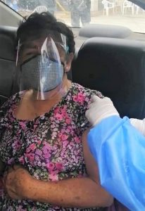 Impfung im Taxi: In den Städten Perus ist es möglich.